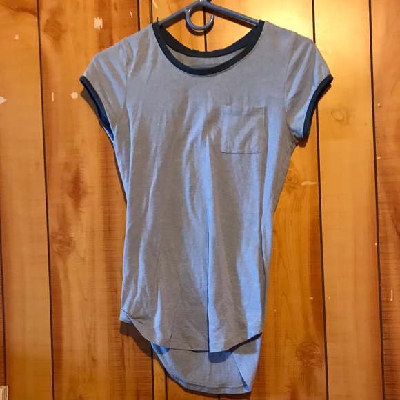 Plain Blue Tshirt with Pocket - Picture 1 of 2